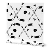 hockey fabric //  hockey sports fabrics hockey sport ice hockey kids fabric  - black and white