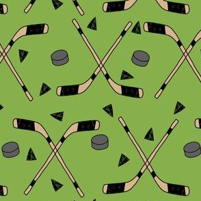 hockey fabric //  hockey sports fabrics hockey sport ice hockey kids fabric  - green