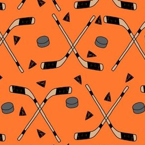 hockey fabric //  hockey sports fabrics hockey sport ice hockey kids fabric  - orange
