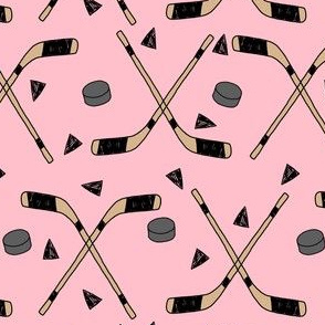 hockey fabric //  hockey sports fabrics hockey sport ice hockey kids fabric  - pink