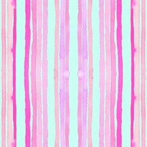 stripes turquoise pink