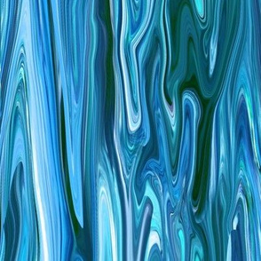 LQQM - Large - Liquid Aquamarine Marble Teal and Icy Blue - lengthwise