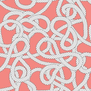 Nautical Rope Knots in Coral