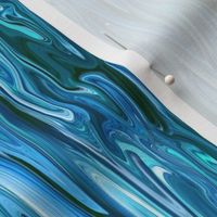 LQQM - Liquid Aquamarine Marble, small, lengthwise