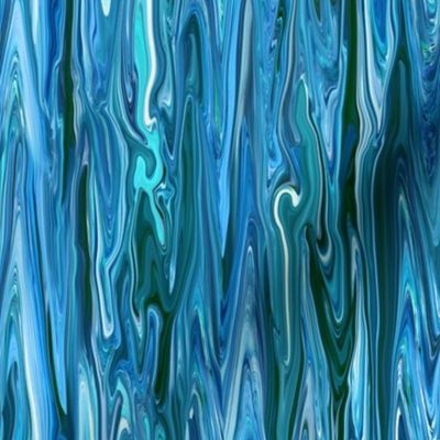 LQQM - Liquid Aquamarine Marble, small, lengthwise