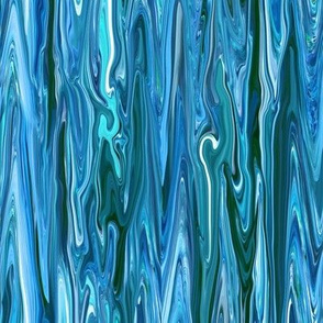 LQQM - Liquid Aquamarine Marble, small, lengthwise