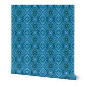 LQQM - Liquid Aquamarine Diamond Brocade