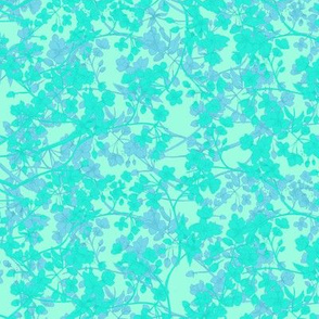 Floral Background for Peacock Plumage