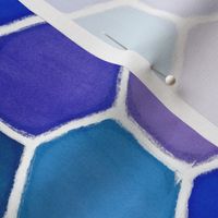 Jewel Tone Hexagon Watercolor Tiles