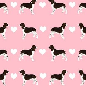 English Springer Spaniel heart fabric pet dog breed