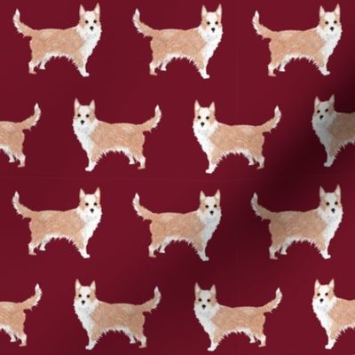 portuguese podengo pequeno fabric dogs fabric simple dog design - ruby