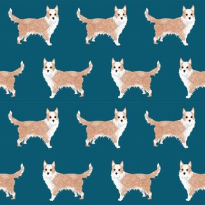 portuguese podengo pequeno fabric dogs fabric simple dog design - sapphire