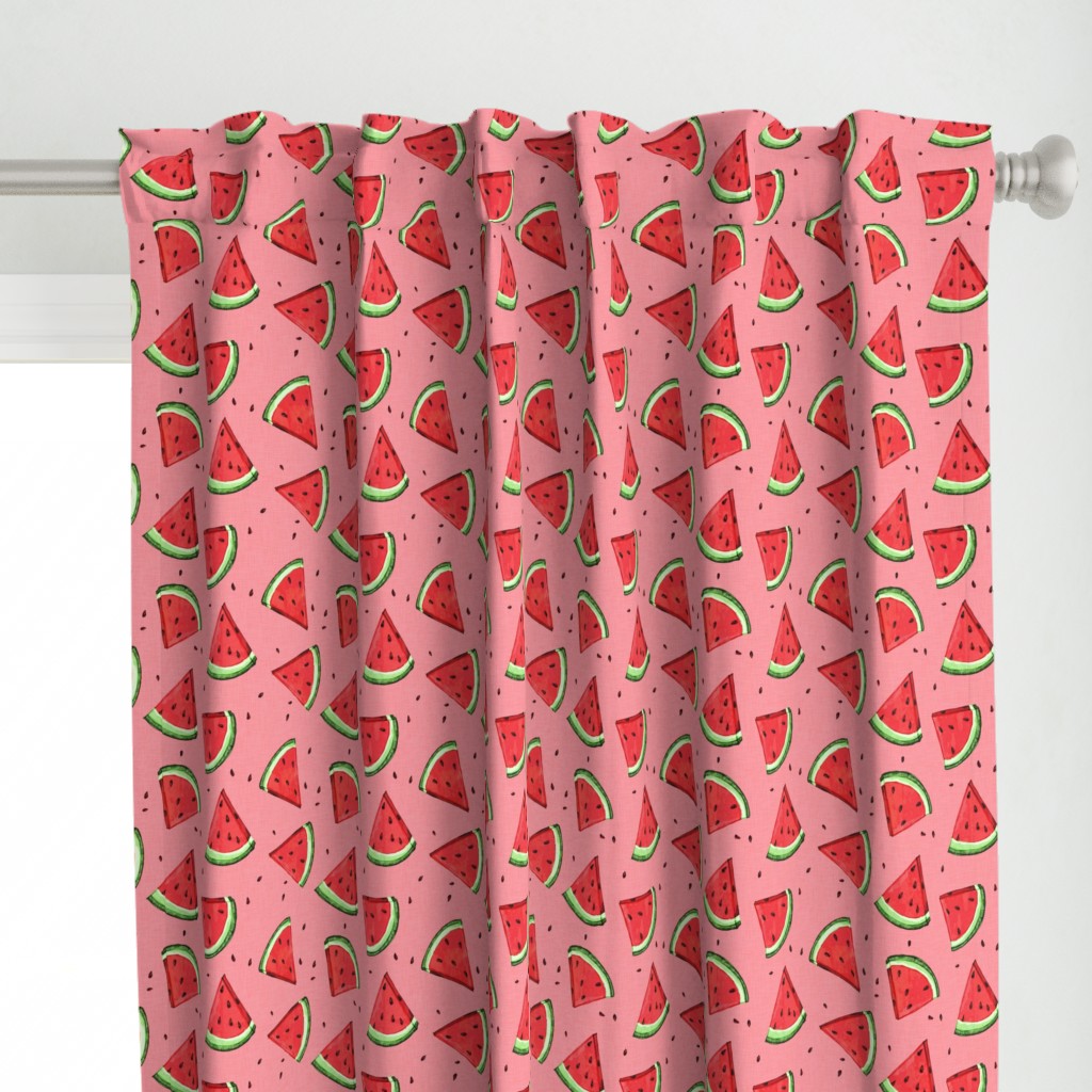 Tossed watermelons - pink textured