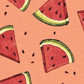 Tossed watermelons - vintage