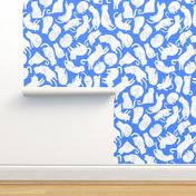 White_cats_on_blue_pattern