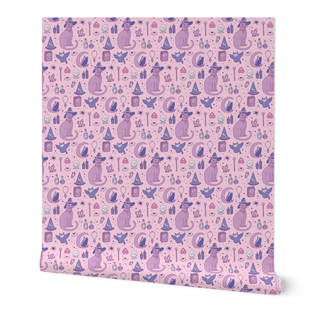 Mystical Cats in Pink