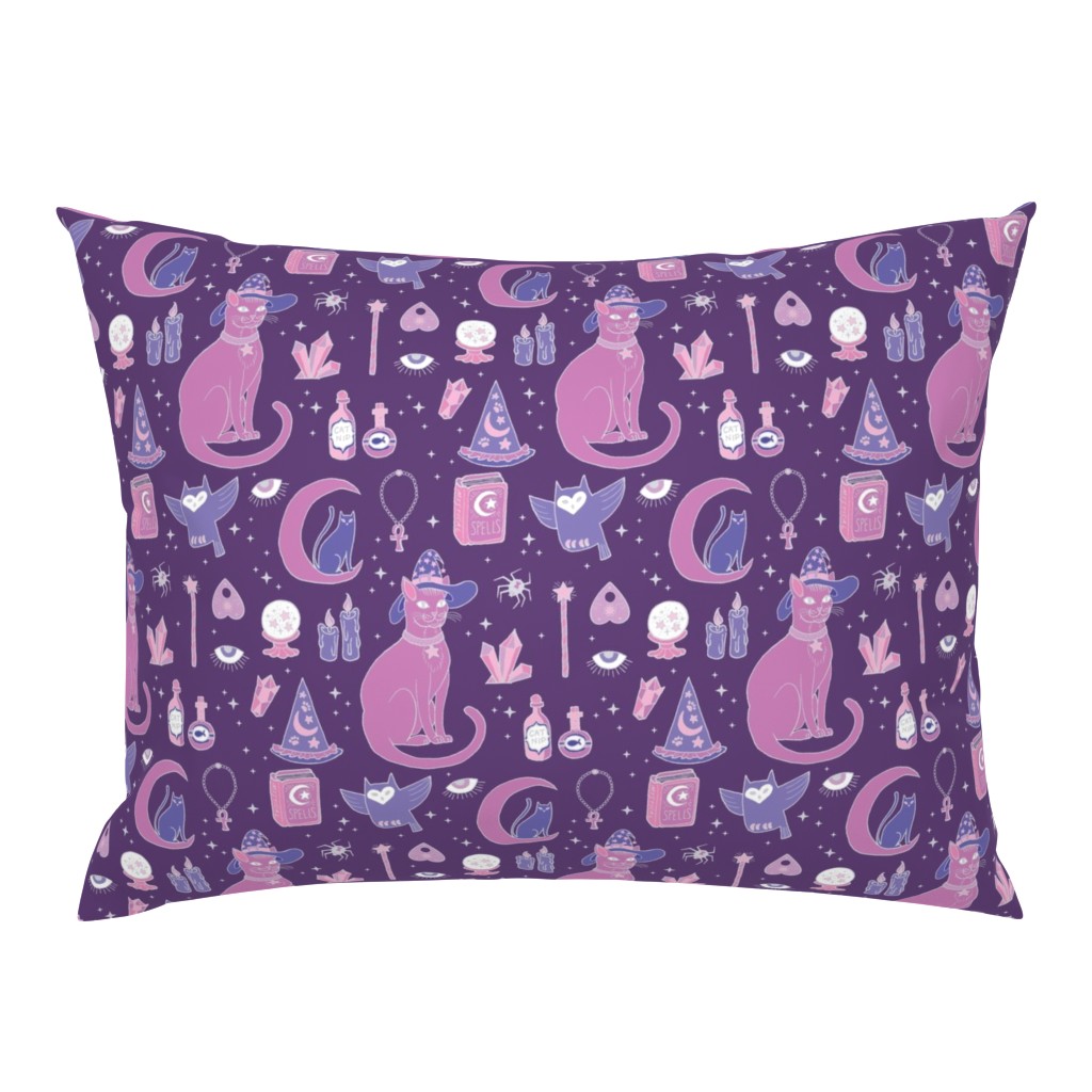 Mystical Cats in Purple