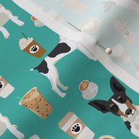 Rat Terrier dog fabric coffee pattern 1