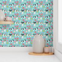 Rat Terrier dog fabric donuts pattern 1