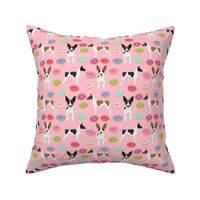 Rat Terrier dog fabric donuts pattern 2