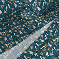 Rat Terrier dog fabric pizza pattern 1