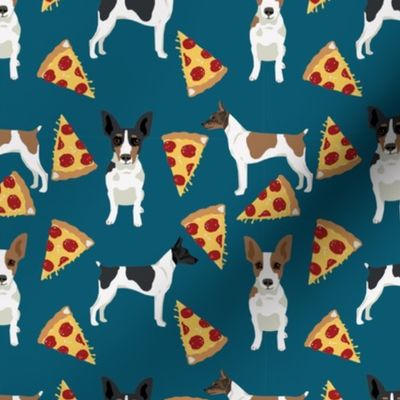Rat Terrier dog fabric pizza pattern 1