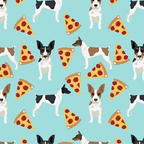 Rat Terrier dog fabric pizza pattern 2