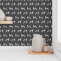 Rat Terrier dog fabric simple pattern 2