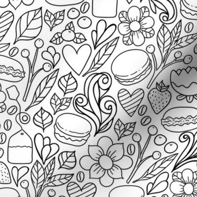 macaron pattern BW