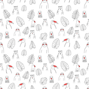 rainforest animals pattern2