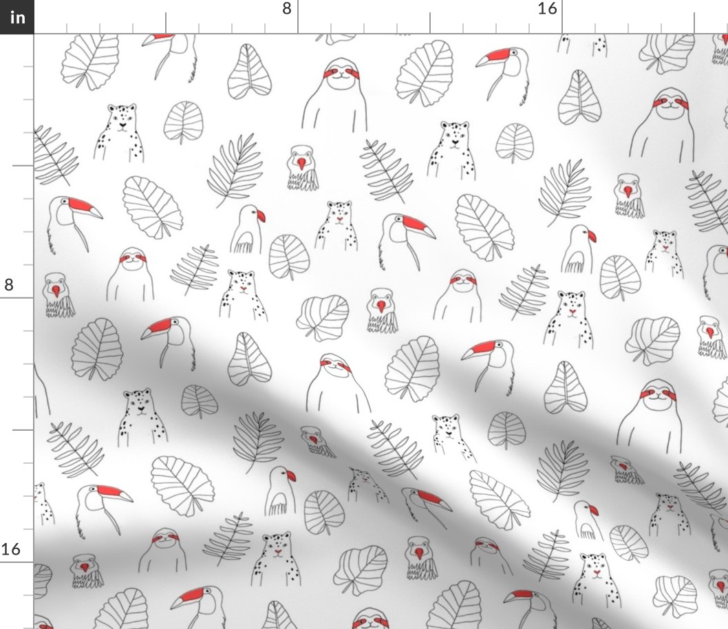 rainforest animals pattern2