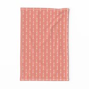 coral arrows fabric // nursery baby coral and white nursery design