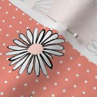 daisies fabric // coral and blush daisy fabric nursery baby design