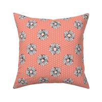daisies fabric // coral and blush daisy fabric nursery baby design