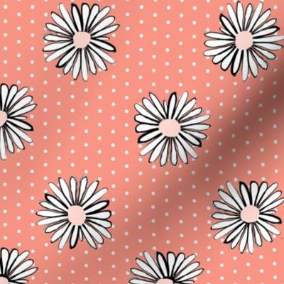 daisies fabric // coral and blush daisy fabric nursery baby design