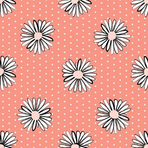 daisies fabric // coral and blush daisy fabric nursery baby design