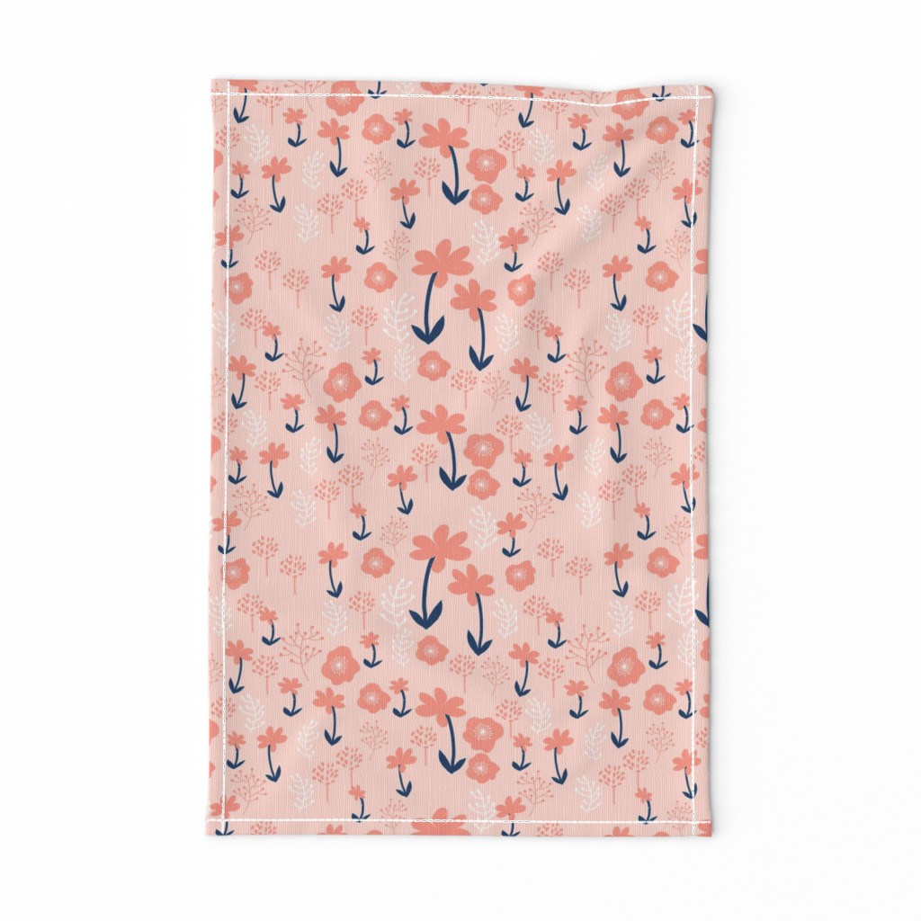 floral fabric // coral and mint baby nursery design sweet girls baby florals