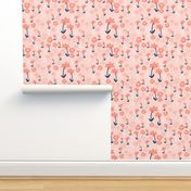 floral fabric // coral and mint baby nursery design sweet girls baby florals