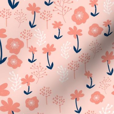 floral fabric // coral and mint baby nursery design sweet girls baby florals