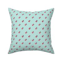 ladybug || pink on blue (45)