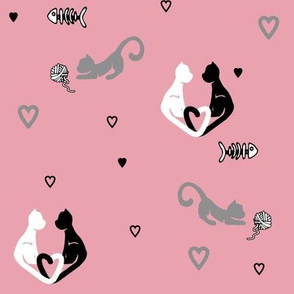 Love Cats in Pink