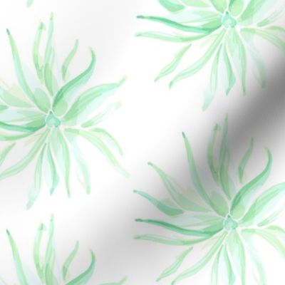 17-15C Watercolor Succulent Jade mint Green  Southwest Floral Botanical large scale _Miss Chiff Designs
