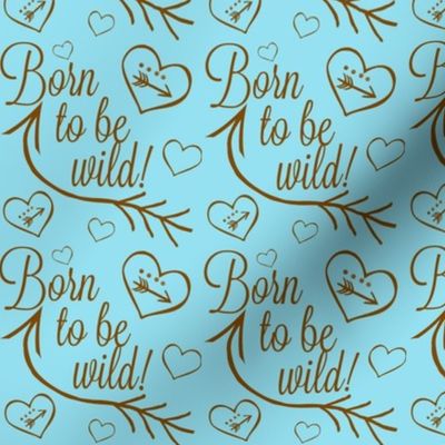 Wee little Woodlands / Boho Bunnies-Arrows - Blue Brown Born to be Wild 