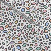 pastel rainbow leopard print fabric