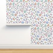 pastel rainbow leopard print fabric