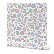 pastel rainbow leopard print fabric