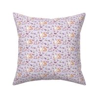 Bunnies in Love Garden, Lilac Floral