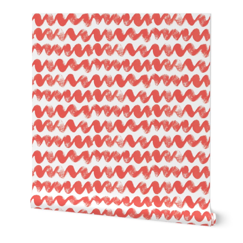 Painterly Red Chevron