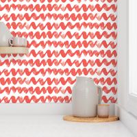 Painterly Red Chevron