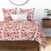 The William Morris Collection ~ Birds On A Trellis ~ Turkey Red and White 